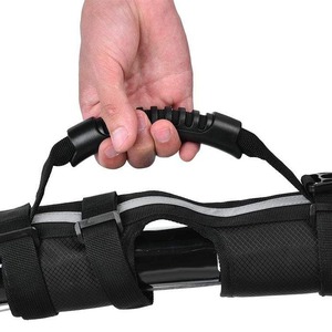 Manillares plegables para bicicleta con correa de transporte universal para scooter, metal negro, para bicicletas plegables Brompton - Product Image 4