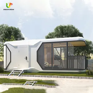 木屋套件太阳能制造轻质钢框架智能预制小房子，安装方便