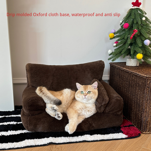Katzen- & Hundebett Höhle Umweltfreundliche Baumwollfüllung Komplettset Abnehmbare Waschbare Plüschmatratze Hundebett für Alle Jahreszeiten - Product Image 3