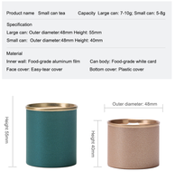 Boîte en papier cylindrique miniature biodégradable, de qualité alimentaire, pour thé en vrac, avec couvercle facile à ouvrir, emballage en tube de papier pour thé