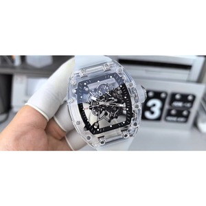 Montre automatique mécanique à tourbillon transparente en cristal, modèle 055, avec logo OEM, la plus vendue de 2026 - Product Image 1