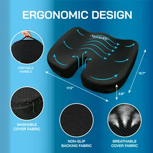 Pressure Relief Seat Cushions For Office Chairs Car Gel Seat Cushions For Driving Tailbone Pain Relief Memory Foam Seat Cushion
