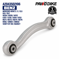 Lengan Kontrol Wishbone Bawah Belakang OE A2043502106 untuk Mercedes Benz C180 C200 C220 C230 C250 C280 C300 C350 Suku Cadang Mobil Profesional