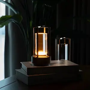 Creative Industrial Modern Crystal Touch Control Desk Lamp Adjustable Color Temperature Dimmable LED <b>Battery</b> Powered 12 Pieces - Product Image 2