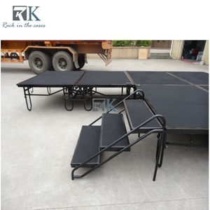 Plateforme de scène pliable, scène mobile en fer, scènes pliables d'intérieur avec tapis pour hôtel, école, exposition - Product Image 3