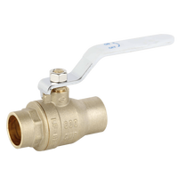 Válvula de Bola de Latón sin Plomo de 1/4\" a 4\" y 600 psi WOG con Conexión de Sudor, Certificada por FM, Personalizable y al por Mayor de Fábrica