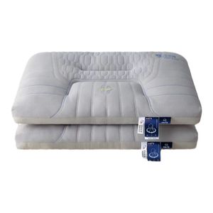 Latex <b>Pillow</b> Concave Shape Ergonomic Support For Cervical Spine Side Sleepers Adults Children Home Use White - Product Image 1