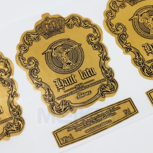 Customize Metallic Stickers Decorative <strong>Gold</strong> Foil Emboss <strong>Label</strong> for Candles - Product Image 3