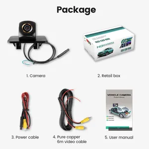 GreenYi 170 HD 1080P cámara de visión trasera de coche para Mazda 2 Mazda2 2015-2017 4 puertas AHD vehículo marcha atrás noche impermeable - Product Image 4