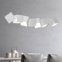 Luminaire suspendu design moderne Boîte carrée Combinaison Éclairage intérieur Suspension LED pour salle à manger Bureau