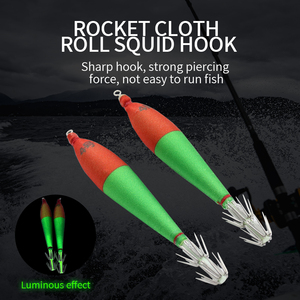Anzuelos de <span class=keywords><strong>calamar</strong></span> luminosos laminados de tela japonesa <span class=keywords><strong>YAMASHITA</strong></span>, anzuelos de tubo de soplado, anzuelos de doble paraguas para pesca en el mar, 2 juegos de sepia - Product Image 2