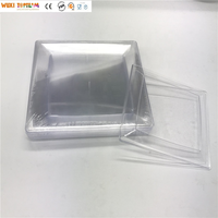 Assiettes en plastique carrées de 10 pouces, résistantes, transparentes, pour desserts/salades, élégantes, durables, idéales pour les mariages, les fêtes, la restauration