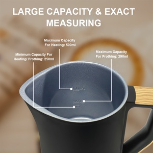Espumador de leche 250ML 500ML Tetera Falla de energía <span class=keywords><strong>No</strong></span> tiene fugas 500W Denso Caliente Frío 45 50 70 80 Grados Pantalla táctil Mini Cake Maker - Product Image 2
