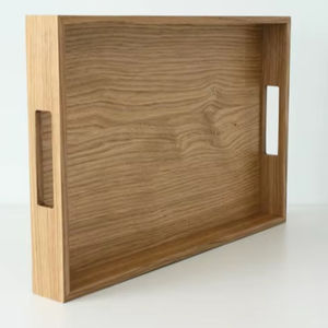 Plateau de service décoratif en bois poli écologique d'Inde, vente en gros pour la décoration intérieure - Product Image 1