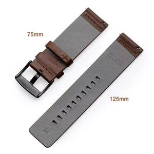 Correa de cuero de liberación rápida para reloj de 20mm y 22mm para Samsung Galaxy <span class=keywords><strong>Watch</strong></span> <span class=keywords><strong>3</strong></span> Active2 40 <span class=keywords><strong>44mm</strong></span> <span class=keywords><strong>Huawei</strong></span> <span class=keywords><strong>Watch</strong></span> <span class=keywords><strong>Gt</strong></span> 2 WatchBand 18 24mm - Product Image 4