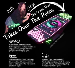 HEROVR Machine de <span class=keywords><strong>jeu</strong></span> de beer pong automatique avec notation, design modulaire en acier inoxydable, pour bars et discothèques - Product Image 5