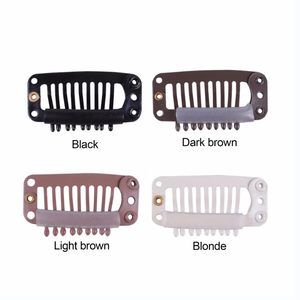 1000pcs 32mm 6-teeth Hair Extension Stainless Steel Clips With Silicone Back For Stainless Steel Clip - Product Image 3