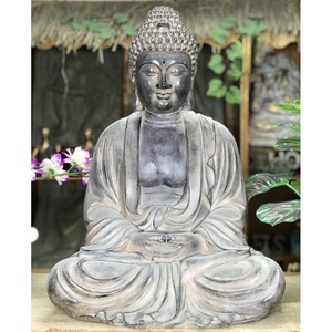 Statue de tête de <span class=keywords><strong>Bouddha</strong></span> géante écologique en résine craquelée pour la conception de paysages tropicaux, inspirée du style bouddhiste - Product Image 1