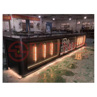 Comptoir de bar design personnalisé professionnel marbre et acier inoxydable et comptoir en bois pour bar/restaurant/hôtel/boutique