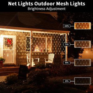Luci a Rete LED 20Ft <span class=keywords><strong>X</strong></span> 13Ft - Controllo Remoto, Timer, Effetto Scintillante, IP54 Impermeabile, Bianco Caldo per Decorazioni Natalizie e Matrimoni (31V) - Product Image 3