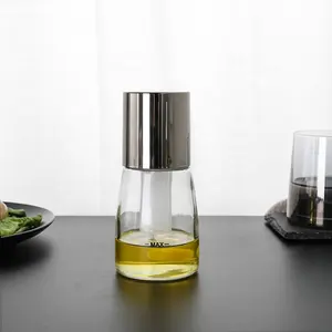 Garrafa dispensadora de vidro personalizada, garrafa spray de óleo azeite com bomba 2022