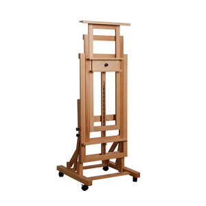 Giá vẽ gỗ beech cao cấp chuyên nghiệp, chất lượng hàng đầu năm 2025, kích thước lớn, hai cần điều khiển, bốn bánh xe. - Product Image 2