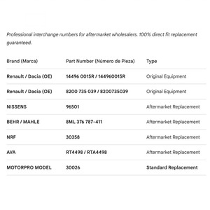 144960015R อินเตอร์คูลเลอร์สำหรับ Renault Master III Opel movano B สำหรับ <span class=keywords><strong>Nissan</strong></span> <span class=keywords><strong>NV400</strong></span> <span class=keywords><strong>2.3</strong></span> <span class=keywords><strong>DCI</strong></span>-วัสดุ PA66บริสุทธิ์และกล่องแบรนด์ที่กำหนดเอง - Product Image 2