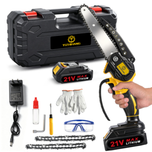 ACS185 Scie à chaîne sans fil à batterie de 6 pouces, mini scie à chaîne rechargeable industrielle, bricolage, élagage, 600W, 21V, lithium-ion, 4500 tr/min - Product Image 3