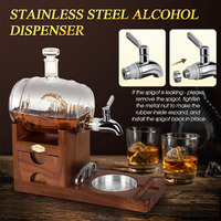 Cendrier à cigares et carafe à whisky ensemble cendrier en bois avec coupe-cigare accessoires à cigares tiroir cadeaux à whisky pour hommes