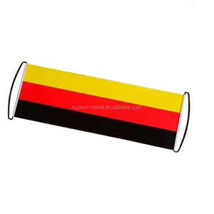 Tragbare benutzer definierte Logo Roll Up einziehbare Deutschland Hand Sport Fan Jubel Scrolling Flag Banner