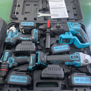 مجموعة أدوات كهربائية احترافية بالجملة تعمل ببطارية ليثيوم أيون 68 فولت، مفك براغي ومثقاب وجلاخة زاوية بمحرك بدون فرش - Product Image 1