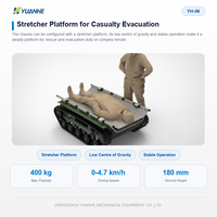 Châssis de robot chenillé de grande capacité 600 kg, plateforme UGV avec moteur et boîte de vitesses, puissance 4 kW pour utilisation en construction