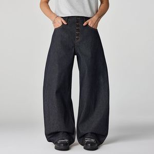 Jeans de Alta Calidad con Cinco Botones, Corte Slim, Tejido Grueso, Pierna Ancha y Corte Curvo que No se Destiñen / Aptos para Hombres y Mujeres - Product Image 5