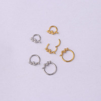 16g Serpent Or Bijoux Hinged Segment Clicker Anneau Nez Septum Piercing Helix Cartilage Hoop
