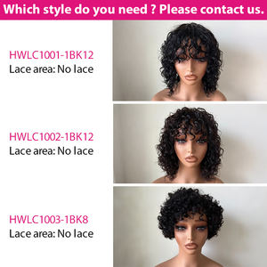 Perruque ondulée bouclée naturelle en cheveux humains 100% Remy, perruques en cheveux humains avec dentelle frontale, à porter et à partir, sans colle, pré-coupées - Product Image 4