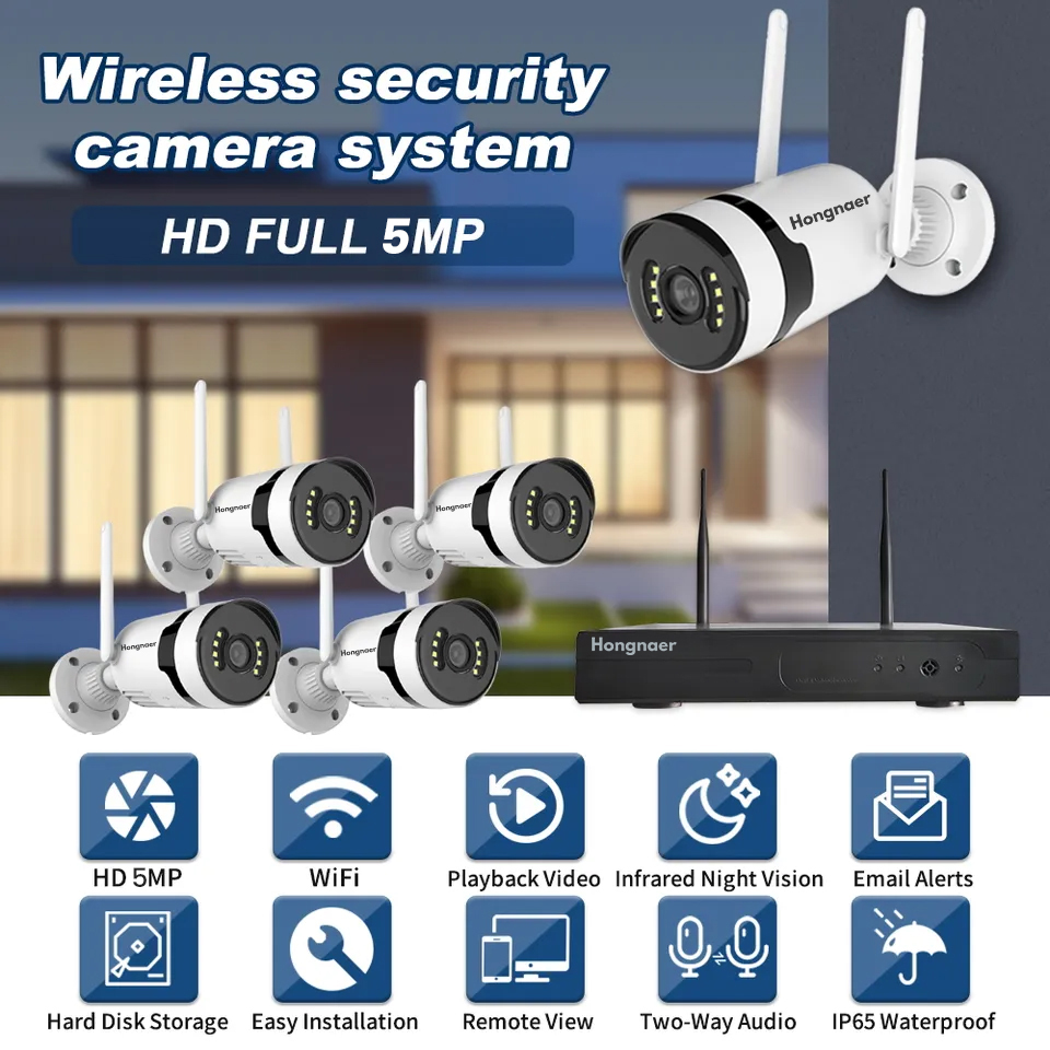 SDETER - caméra de sécurité WiFi sans fil, moniteur caméra pour bébé et