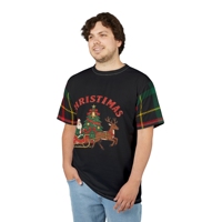 T-shirt de Noël de haute qualité pour hommes et femmes, imprimé Père Noël, cadeau décontracté et amusant, manches courtes, nouveau style été