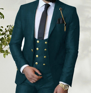 Traje de tres piezas para <span class=keywords><strong>hombre</strong></span> nuevo europeo y americano, traje de negocios para novio, mejor <span class=keywords><strong>hombre</strong></span>, traje de vestir - Product Image 5