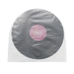 Vinyl Record Inner Sleeves With Plastic Bag Insert Anti Static Paper Record Sleeves In Black