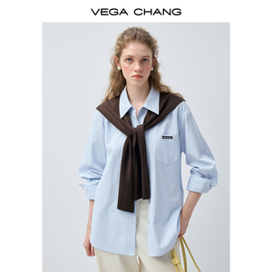 <span class=keywords><strong>Camicia</strong></span> Primaverile/Autunnale da Donna VEGA CHANG: Blusa Elegante a Strati con Scialle - Product Image 2