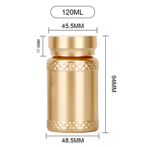 120ml Metallic Plastic Bottle Pill Capsule Supplement Vitamin <b>Tablet</b> Gummy <b>Container</b> PET Pill Packaging With Screw Cap - Product Image 6