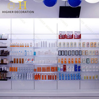Aménagement intérieur de pharmacies, étagères de pharmacie sur mesure, comptoir d'exposition en bois blanc pour magasin de produits médicaux