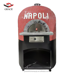 Forno per Pizza da Esterno Stile Italiano a Gas e Legna per <span class=keywords><strong>Pizzeria</strong></span>, Panificio e Ristorante - Ideale per Mais, Noci e Soia - Product Image 1