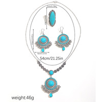 Lots en gros d'articles de mode : Boucles d'oreilles minimalistes vintage bohème en alliage plaqué argent avec pierre turquoise pour mariage et fête