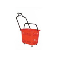 Panier à main en plastique coloré YOUBANG avec une capacité de 35 L, écologique et durable pour les courses au supermarché et la vente au détail d'épicerie