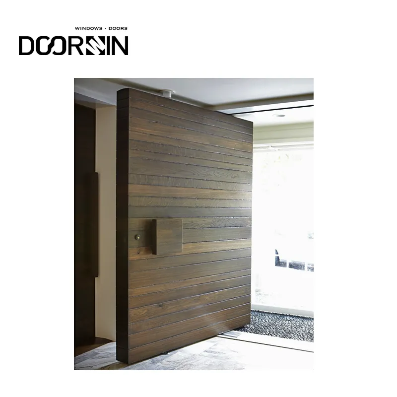 Big Size Waterproof Solid Wooden 11 Foot Front Exterior Door For House