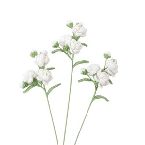 Fleur <span class=keywords><strong>de</strong></span> <span class=keywords><strong>jasmin</strong></span> éternelle en crochet fait main, branche unique, cadeau pour la Fête des Enseignants, la Saint-Valentin, la Journée des Filles, ou pour une déclaration d'amour - Product Image 5