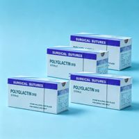 Fil de suture vétérinaire en acide polyglycolique (PGA) avec aiguille coupante 3/8, stérile, résorbable, pour chirurgie animale
