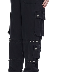 Chemises de travail taille haute pour hommes Pantalons cargo d'été en peau de serpent pour la sécurité en toile Pantalons cargo déchirés - Product Image 5