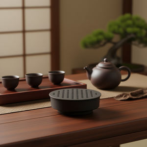 Bredemeijer Teewrmer Yixing Black <b>Ceramic</b> Tea Warmer Round Design For Tea <b>Pots</b> - Product Image 3